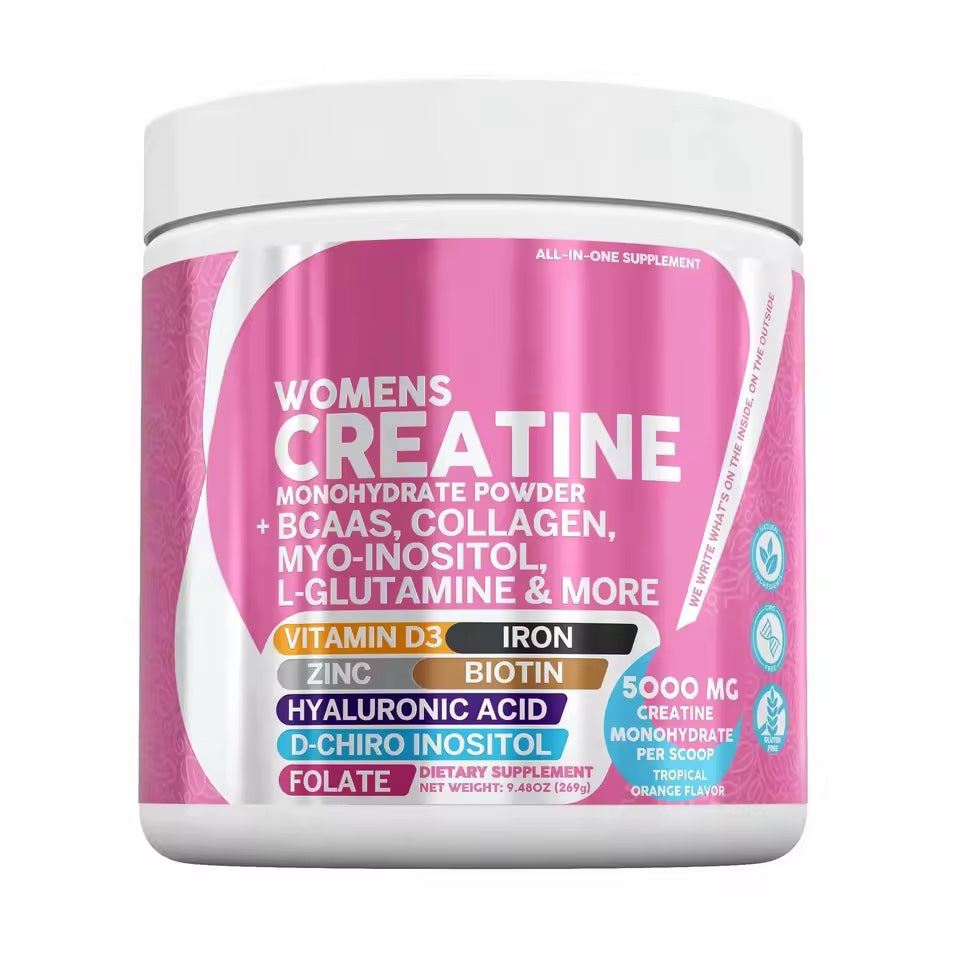 Daily Strength Creatine for Women tub, Tropical Orange, 30 servings